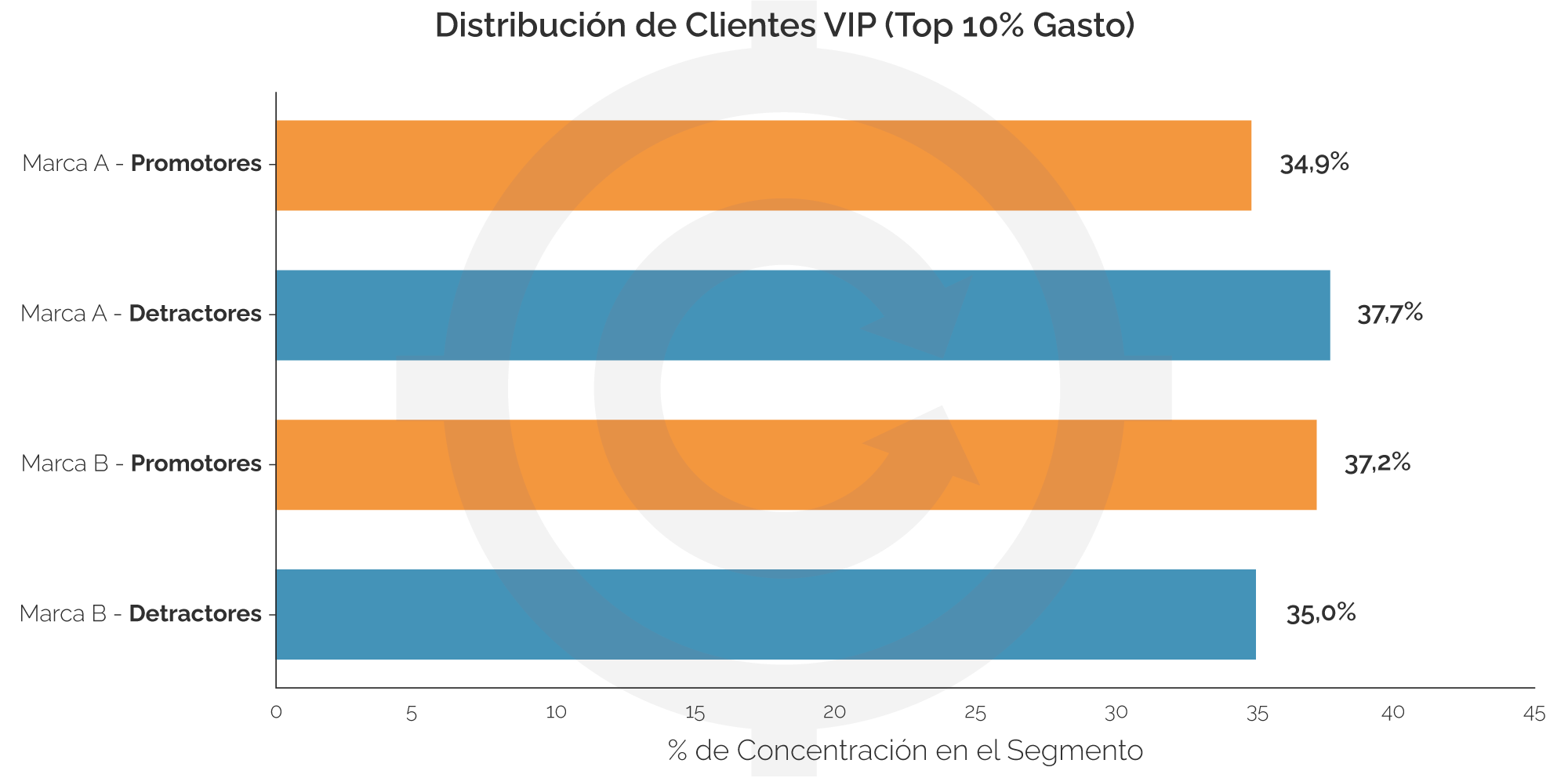 Distribución de Clientes VIP (Top 10% Gasto)